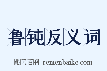 鲁钝反义词是什么意思的图片